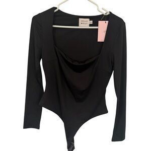 Hello Molly Elegant Black Bodysuit NWT size Large